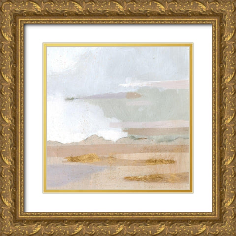 Abstract Coastland I Gold Ornate Wood Framed Art Print with Double Matting by Borges, Victoria