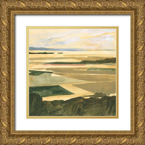 Golden Farmland I Gold Ornate Wood Framed Art Print with Double Matting by Borges, Victoria