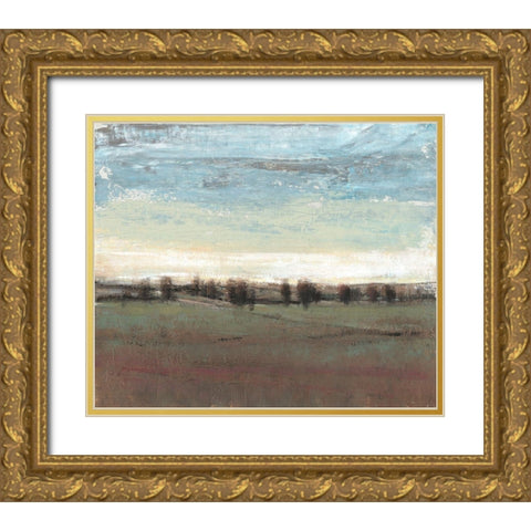 Trees in the Distance II Gold Ornate Wood Framed Art Print with Double Matting by OToole, Tim