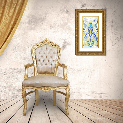 Textile Offset I Gold Ornate Wood Framed Art Print with Double Matting by Vess, June Erica