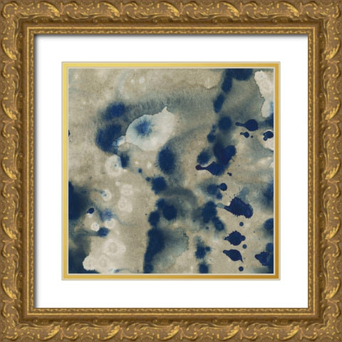 Indigo Fusion II Gold Ornate Wood Framed Art Print with Double Matting by Binder, Vanessa