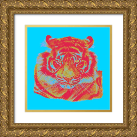 Pop Wild World II Gold Ornate Wood Framed Art Print with Double Matting by Wang, Melissa