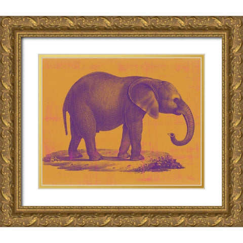 Safari Pop I Gold Ornate Wood Framed Art Print with Double Matting by Studio W