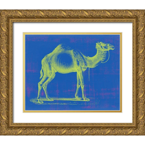 Safari Pop III Gold Ornate Wood Framed Art Print with Double Matting by Studio W