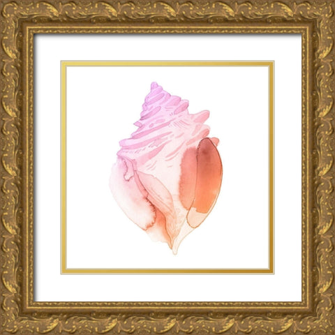 Sunset Conch II Gold Ornate Wood Framed Art Print with Double Matting by Green, Jacob