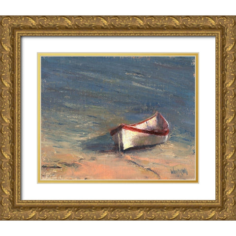 Beached Boat I Gold Ornate Wood Framed Art Print with Double Matting by Wendling, Marilyn