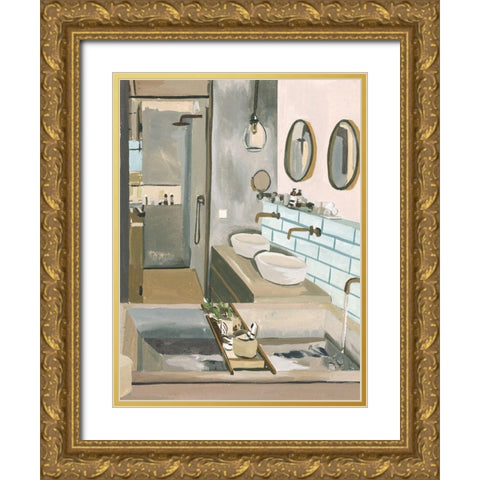 Stealing Moments II Gold Ornate Wood Framed Art Print with Double Matting by Wang, Melissa