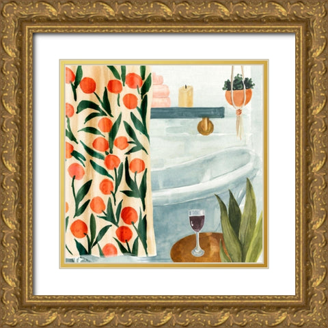 Bath Retreat I Gold Ornate Wood Framed Art Print with Double Matting by Warren, Annie