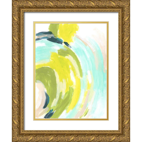 Tidal Vortex IV Gold Ornate Wood Framed Art Print with Double Matting by Vess, June Erica