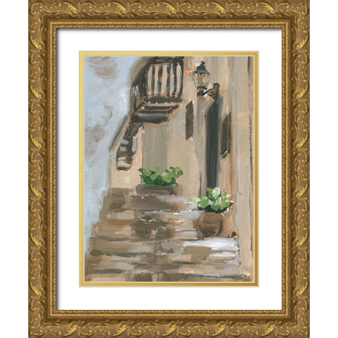 Dusky Alley I Gold Ornate Wood Framed Art Print with Double Matting by Wang, Melissa