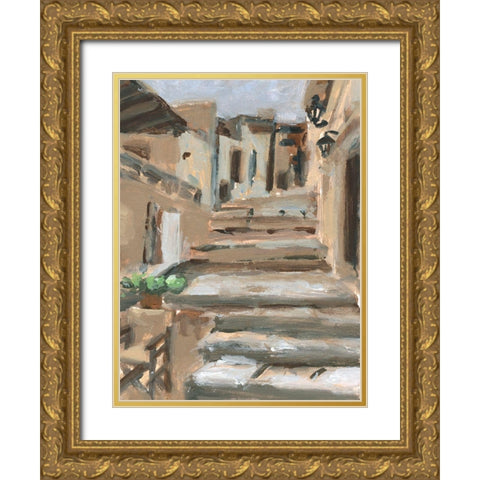 Dusky Alley II Gold Ornate Wood Framed Art Print with Double Matting by Wang, Melissa