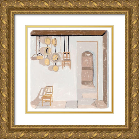 The Salty Breeze III Gold Ornate Wood Framed Art Print with Double Matting by Wang, Melissa