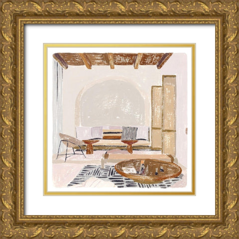 The Salty Breeze V Gold Ornate Wood Framed Art Print with Double Matting by Wang, Melissa