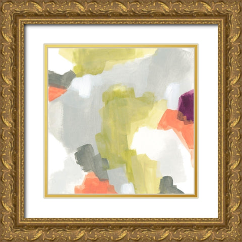 Particle Division II Gold Ornate Wood Framed Art Print with Double Matting by Vess, June Erica