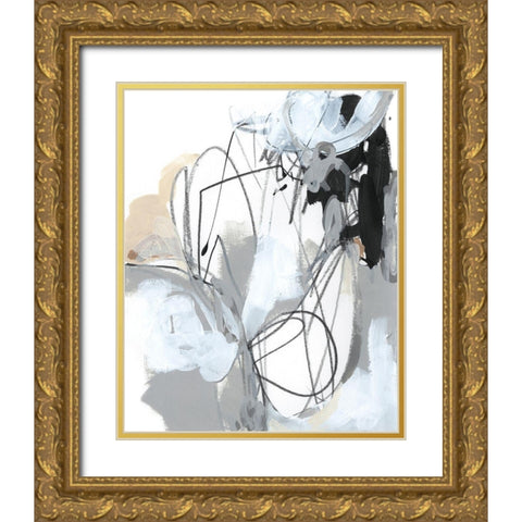 Tangled Threads I Gold Ornate Wood Framed Art Print with Double Matting by Vess, June Erica