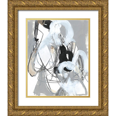 Tangled Threads III Gold Ornate Wood Framed Art Print with Double Matting by Vess, June Erica