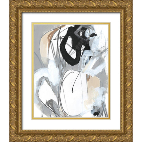 Tangled Threads IV Gold Ornate Wood Framed Art Print with Double Matting by Vess, June Erica
