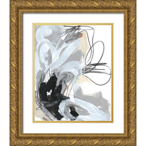 Tangled Threads V Gold Ornate Wood Framed Art Print with Double Matting by Vess, June Erica