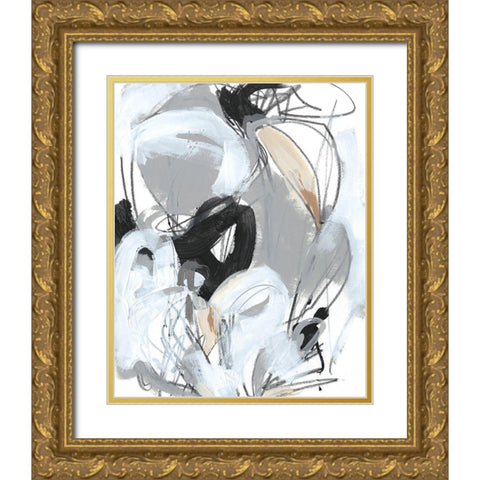 Tangled Threads VI Gold Ornate Wood Framed Art Print with Double Matting by Vess, June Erica