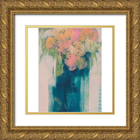 Posy IV Gold Ornate Wood Framed Art Print with Double Matting by Jachimiec, Sue