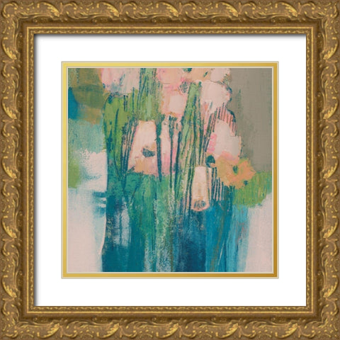 Posy V Gold Ornate Wood Framed Art Print with Double Matting by Jachimiec, Sue
