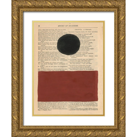 Modern Prose II Gold Ornate Wood Framed Art Print with Double Matting by Stramel, Renee W.