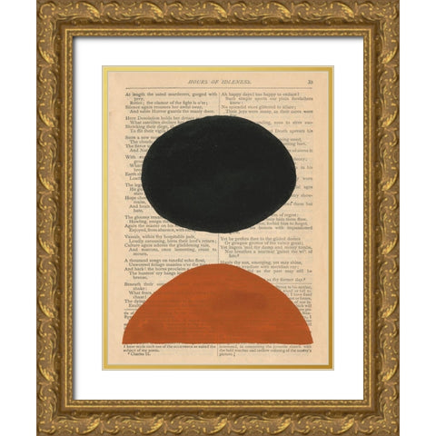 Modern Prose III Gold Ornate Wood Framed Art Print with Double Matting by Stramel, Renee W.