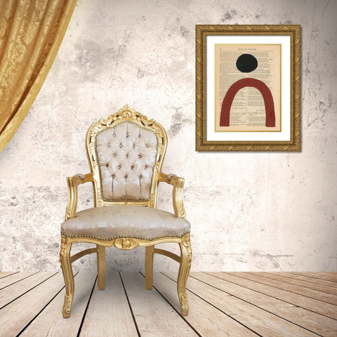 Modern Prose VI Gold Ornate Wood Framed Art Print with Double Matting by Stramel, Renee W.