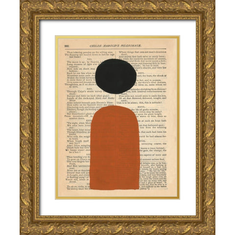 Modern Prose VII Gold Ornate Wood Framed Art Print with Double Matting by Stramel, Renee W.