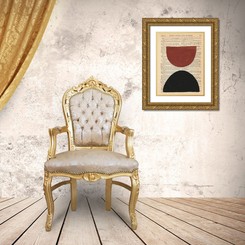 Modern Prose VIII Gold Ornate Wood Framed Art Print with Double Matting by Stramel, Renee W.