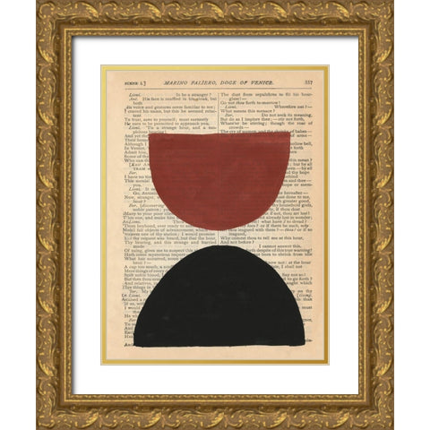 Modern Prose VIII Gold Ornate Wood Framed Art Print with Double Matting by Stramel, Renee W.