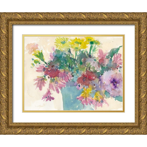Summer Planter I Gold Ornate Wood Framed Art Print with Double Matting by Dixon, Samuel