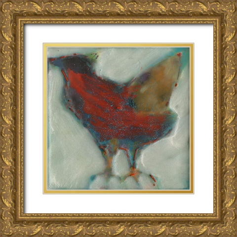 Caw II Gold Ornate Wood Framed Art Print with Double Matting by Jachimiec, Sue