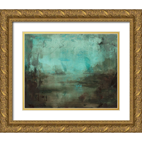 Bayou Lafourche II Gold Ornate Wood Framed Art Print with Double Matting by Green, Jacob
