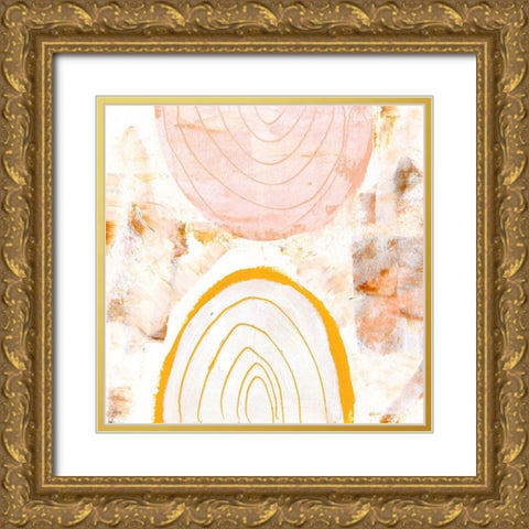Caramel Dunes III Gold Ornate Wood Framed Art Print with Double Matting by Wang, Melissa