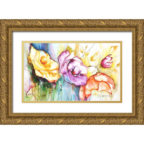 Preferidas III Gold Ornate Wood Framed Art Print with Double Matting by Herrera, Leticia