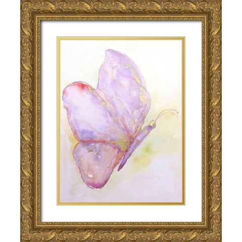 Dulzura Mariposa II Gold Ornate Wood Framed Art Print with Double Matting by Herrera, Leticia