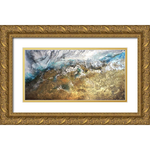 Metalicos y Texturas II Gold Ornate Wood Framed Art Print with Double Matting by Herrera, Leticia