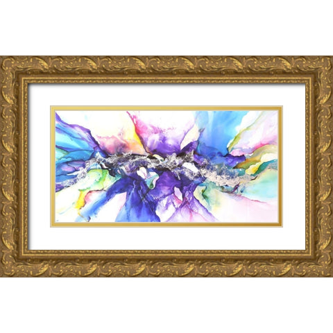 Moncada Gold Ornate Wood Framed Art Print with Double Matting by Herrera, Leticia