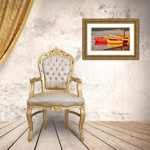 In the Golden Light I Gold Ornate Wood Framed Art Print with Double Matting by Kalina, Emily