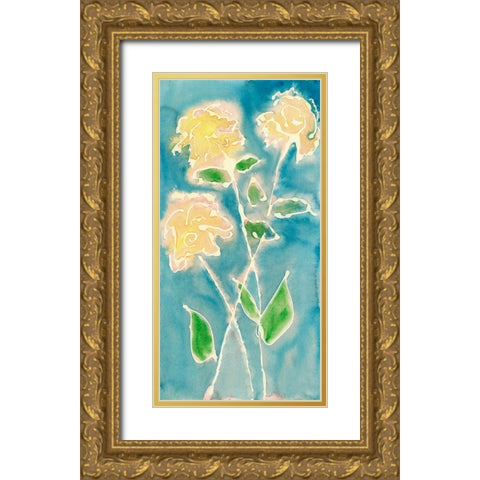 Spring Annuals I Gold Ornate Wood Framed Art Print with Double Matting by Moore, Regina