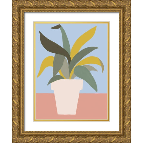 Ordinary Houseplant I Gold Ornate Wood Framed Art Print with Double Matting by Moore, Regina