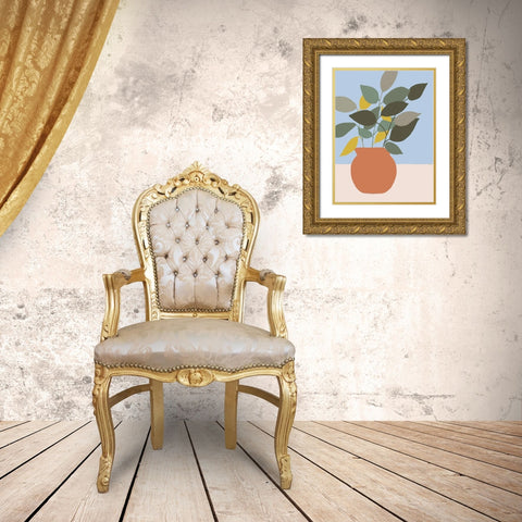 Ordinary Houseplant II Gold Ornate Wood Framed Art Print with Double Matting by Moore, Regina