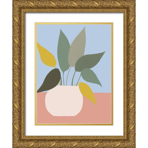Ordinary Houseplant III Gold Ornate Wood Framed Art Print with Double Matting by Moore, Regina