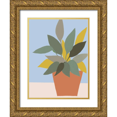 Ordinary Houseplant IV Gold Ornate Wood Framed Art Print with Double Matting by Moore, Regina