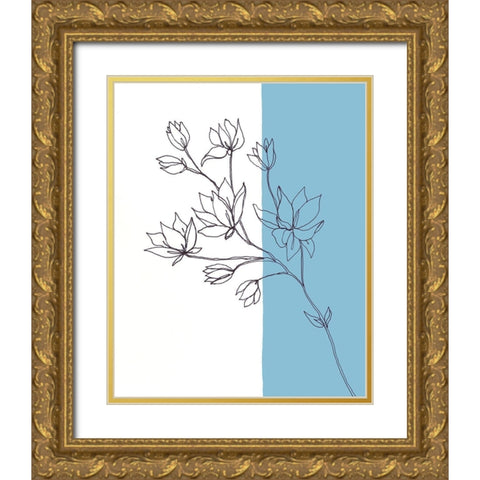Sweet Stems I Gold Ornate Wood Framed Art Print with Double Matting by Moore, Regina
