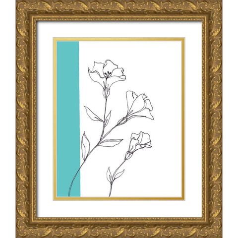 Sweet Stems III Gold Ornate Wood Framed Art Print with Double Matting by Moore, Regina