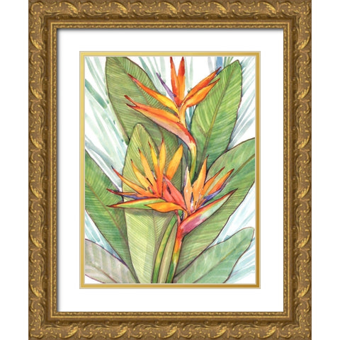 Tropical Botanical Paradise I Gold Ornate Wood Framed Art Print with Double Matting by OToole, Tim