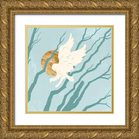 Silent Hunter I Gold Ornate Wood Framed Art Print with Double Matting by Green, Jacob