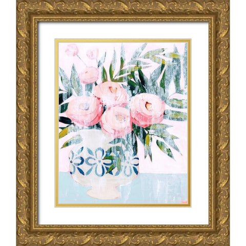 Bleached Bouquet I Gold Ornate Wood Framed Art Print with Double Matting by Popp, Grace